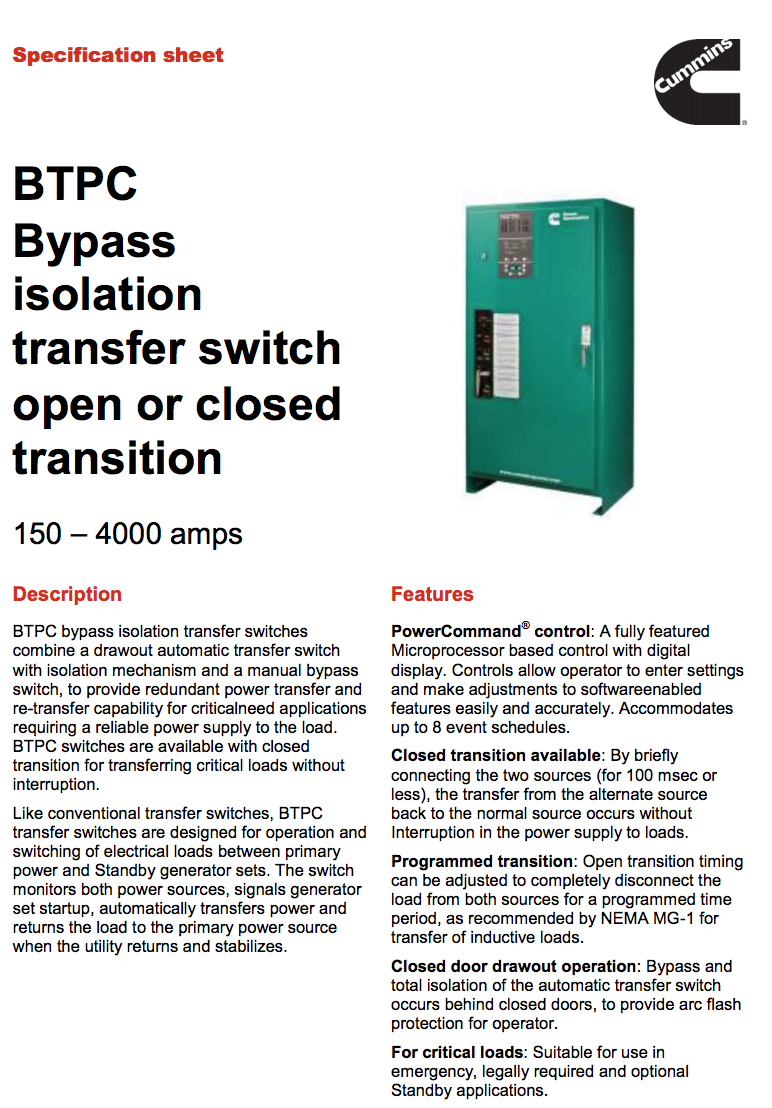 Open vs Closed Transition Transfer Switches