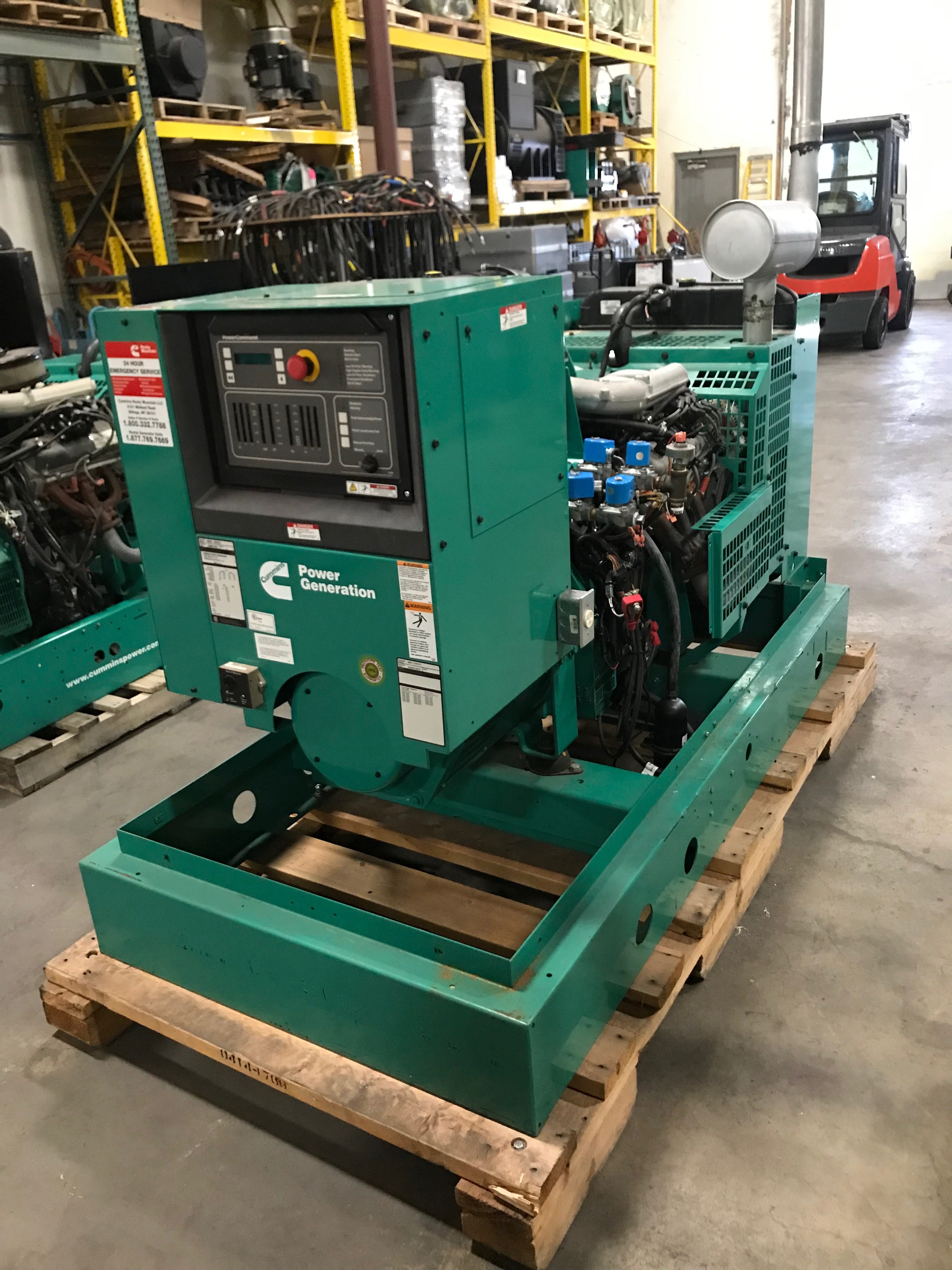 Used 42kW Cummins Standby NG/LPV 120/240V 1PH Generator GGFE | S/N