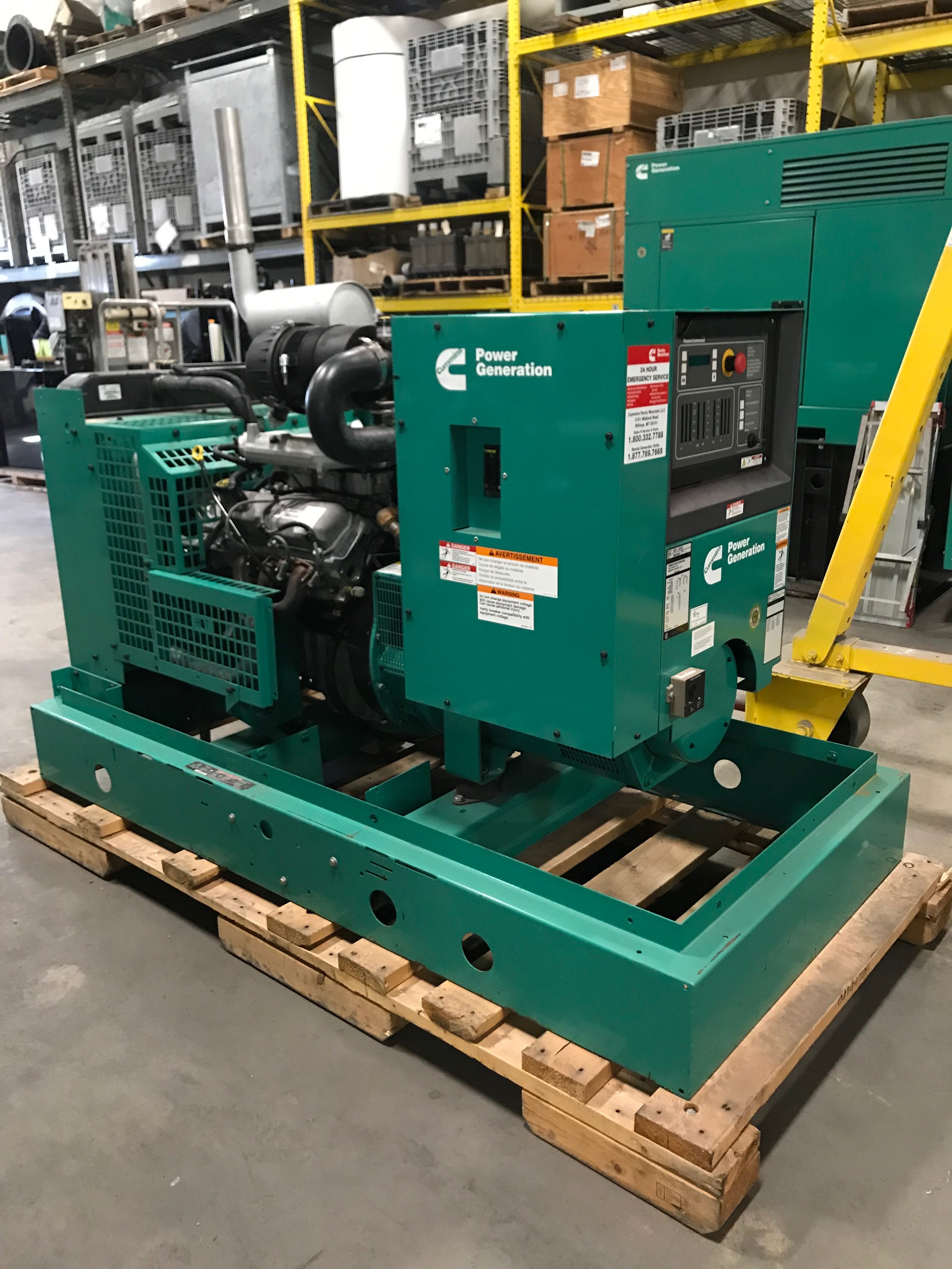 Used 42kW Cummins Standby NG/LPV 120/240V 1PH Generator GGFE | S/N